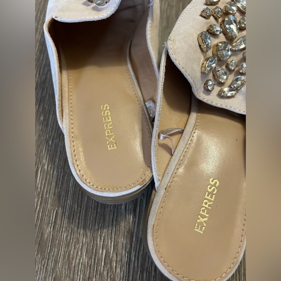 Express Bejeweled Blush Slip On Loafers Women’s Size 7 - Picture 7 of 7